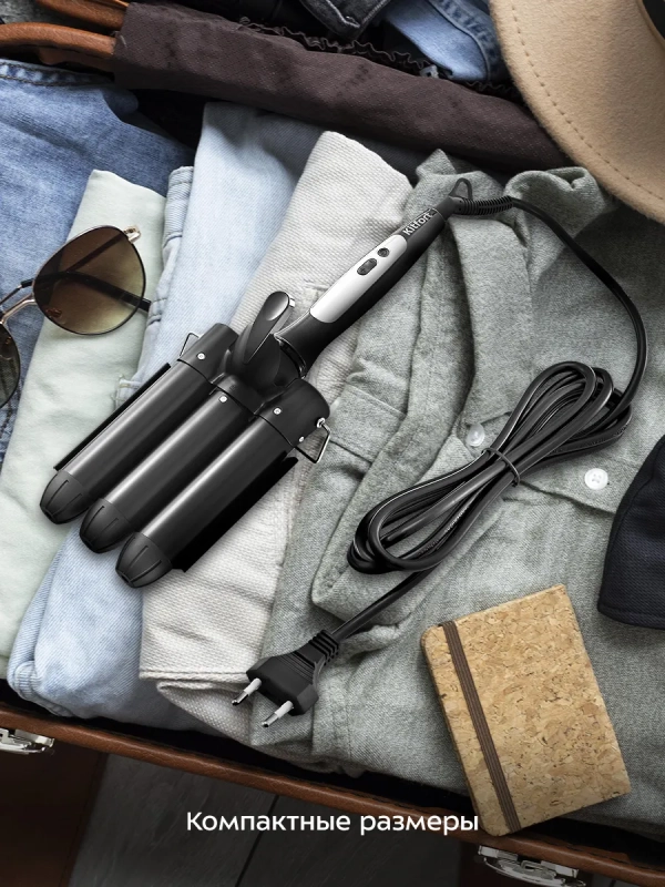 Стайлер для волос щипцы для волн КТ-3282 - 120 Вт Стайлер для волос щипцы для волн КТ-3282 - 120 Вт