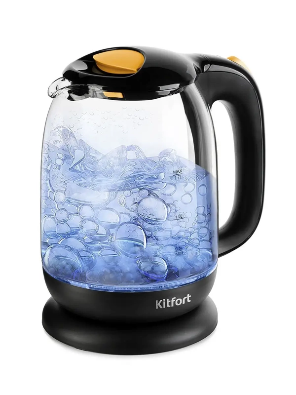 Чайник электрический стеклянный с подсветкой КТ-625 - 1.7 л Чайник электрический стеклянный с подсветкой КТ-625 - 1.7 л