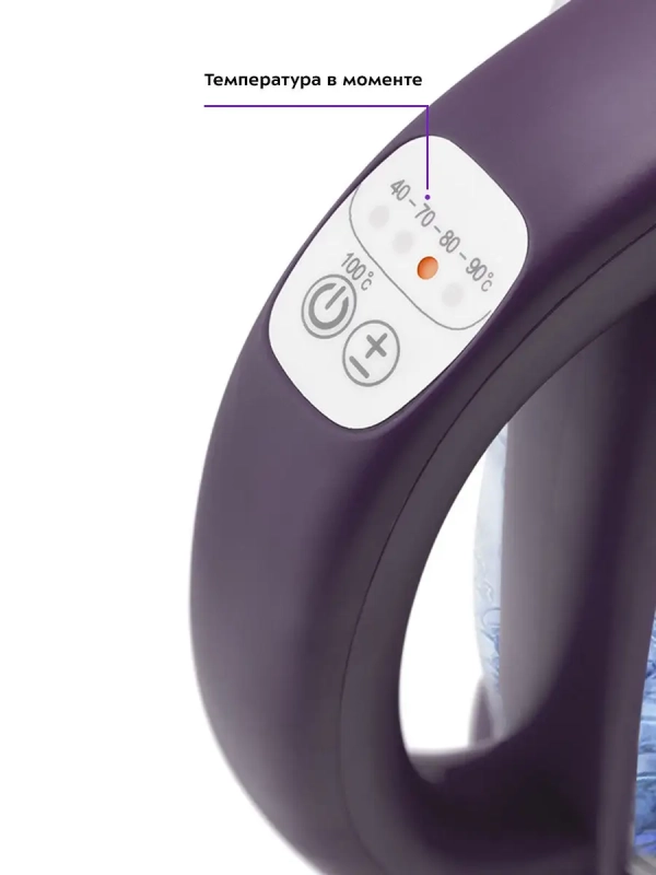 Чайник электрический стеклянный с подсветкой КТ-640 - 1.7 л Чайник электрический стеклянный с подсветкой КТ-640 - 1.7 л