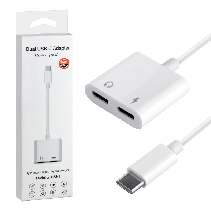 Переходник Type-C на Type-C+Type-C (fast charge) Переходник Type-C на Type-C+Type-C (fast charge)