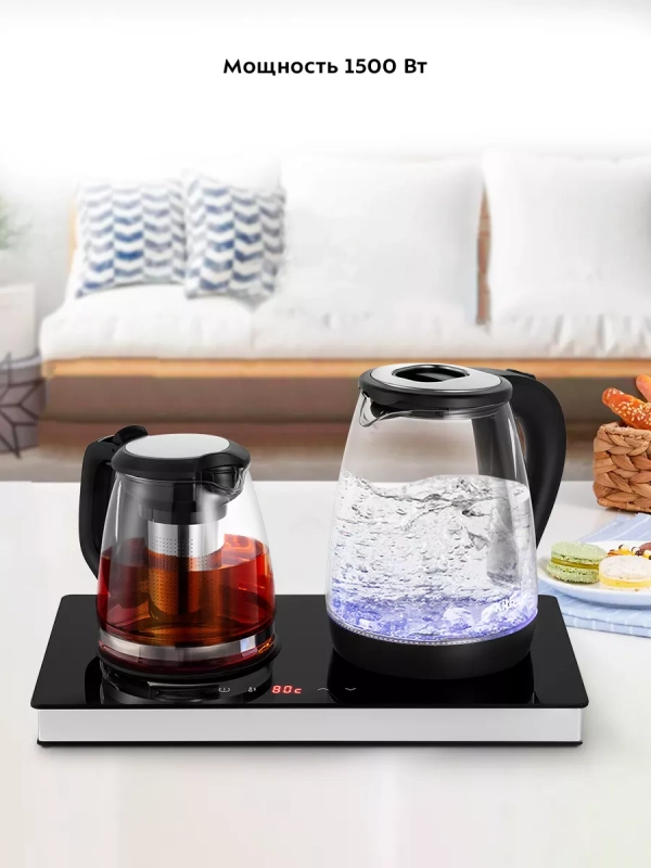 Чайный набор чайник электрический КТ-6181 - 2 л Чайный набор чайник электрический КТ-6181 - 2 л