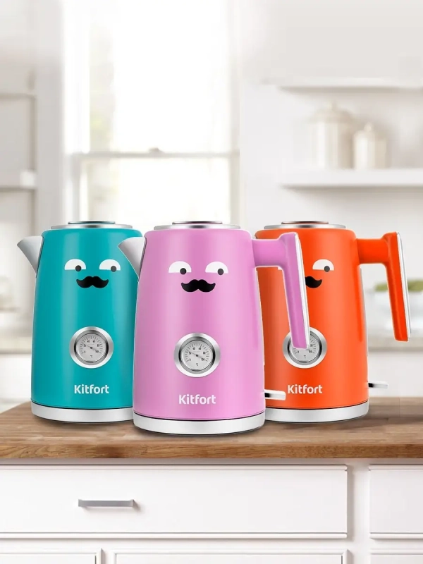 Чайник электрический металлический КТ-6144 - 1.7 л