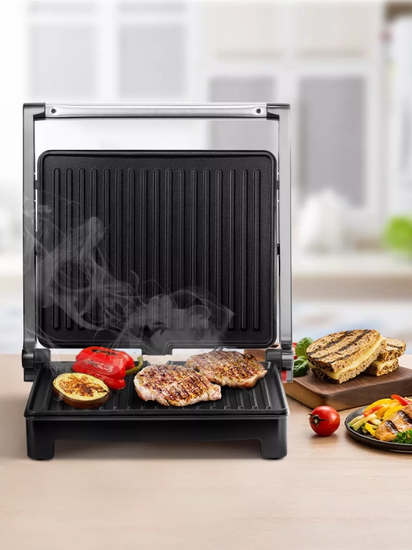 Электрогриль КТ-3660 двусторонний гриль электрический 2000Вт