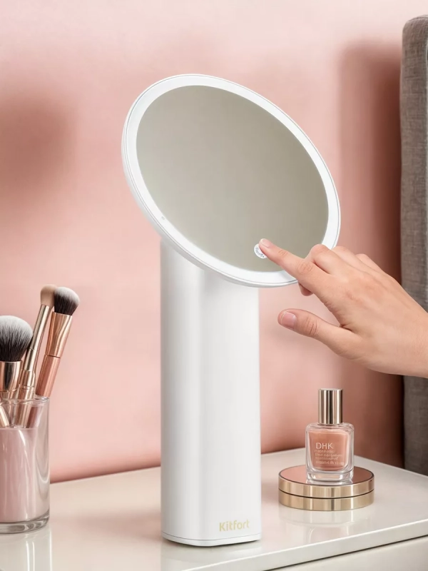 Косметическое зеркало настольное с подсветкой КТ-3183 Косметическое зеркало настольное с подсветкой КТ-3183