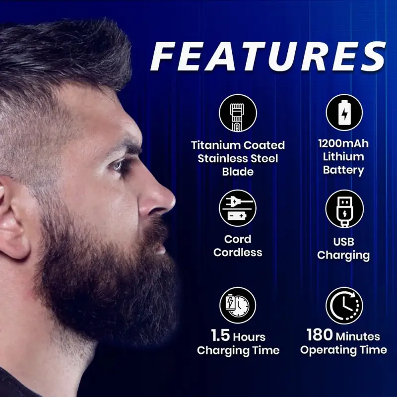 Триммер для стрижки волос VGR V-998 Красный