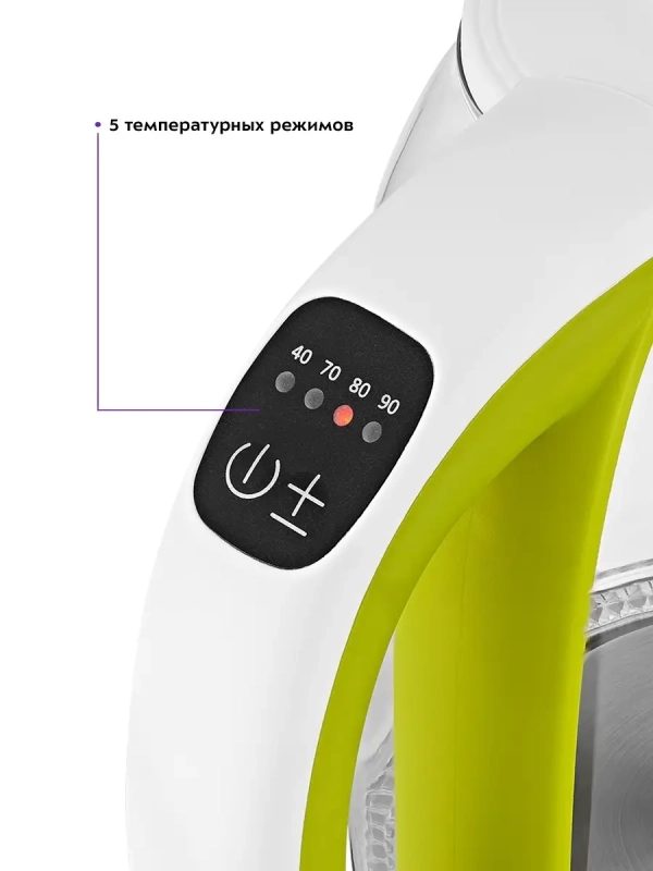 Чайник электрический стеклянный с подсветкой КТ-6140 - 1.7 л Чайник электрический стеклянный с подсветкой КТ-6140 - 1.7 л