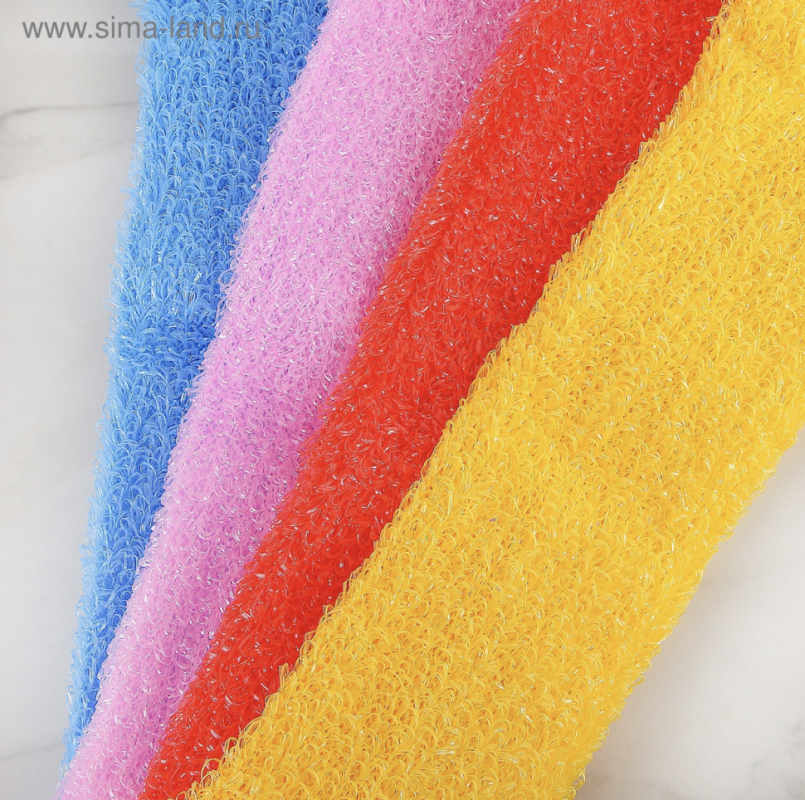 Мочалка для тела Доляна «Банный пояс», 45,5×11 см, цвет МИКС