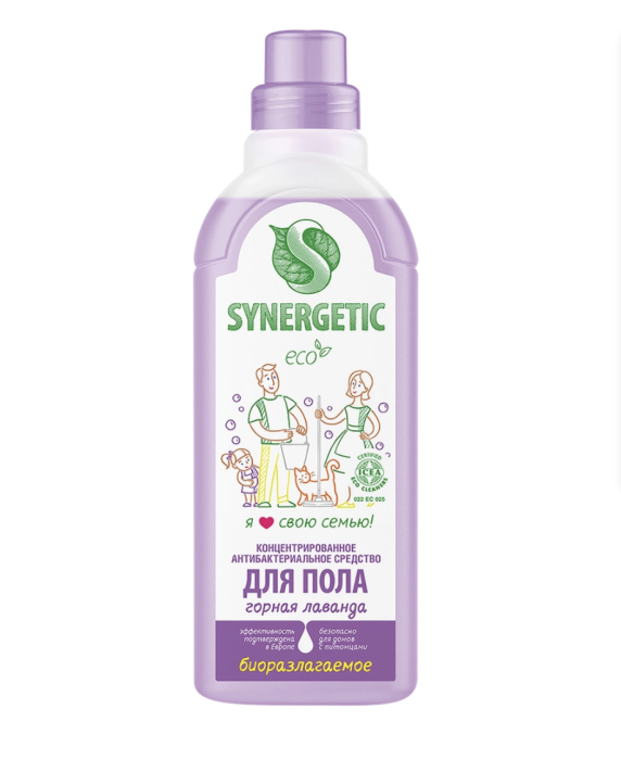 Средство для мытья поверхностей SYNERGETIC Горная лаванда, 0,75л Средство для мытья поверхностей SYNERGETIC Горная лаванда, 0,75л