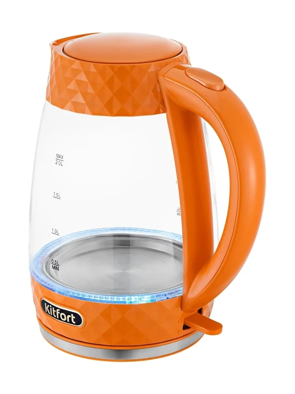 Чайник электрический стеклянный с подсветкой КТ-6123 - 2 л Чайник электрический стеклянный с подсветкой КТ-6123 - 2 л