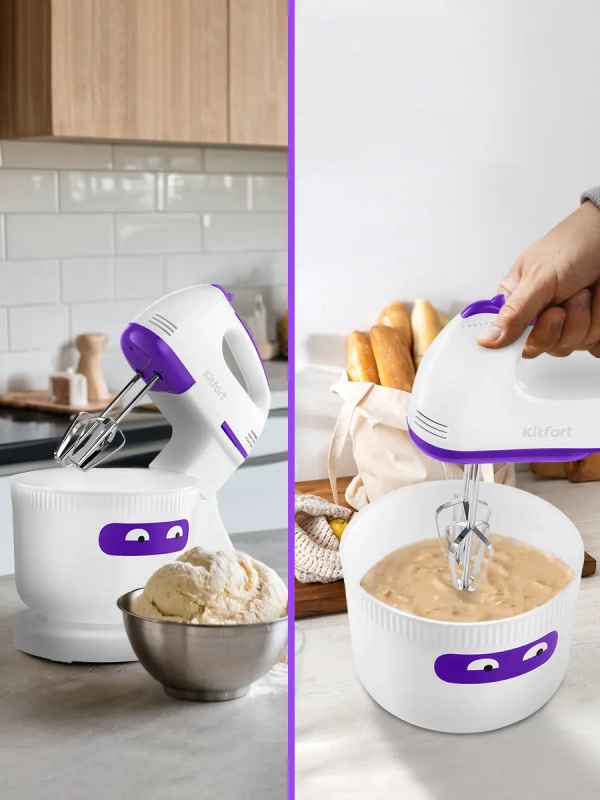 Миксер кухонный электрический «2 в 1» КТ-3490 - 100 Вт Миксер кухонный электрический «2 в 1» КТ-3490 - 100 Вт