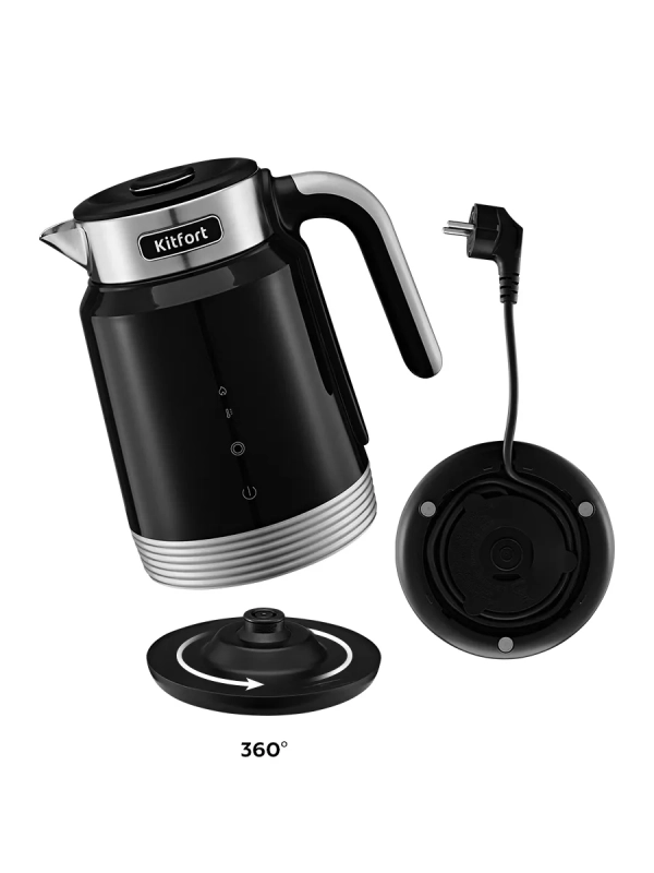 Чайник электрический металлический КТ-6648 - 1.7 л Чайник электрический металлический КТ-6648 - 1.7 л