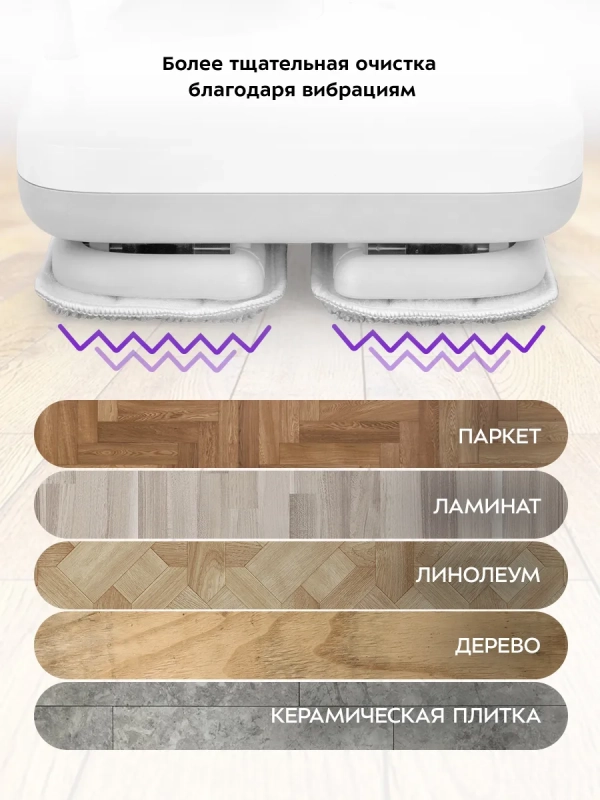 Паровая швабра вибрационная КТ-1020 - 1250 Вт