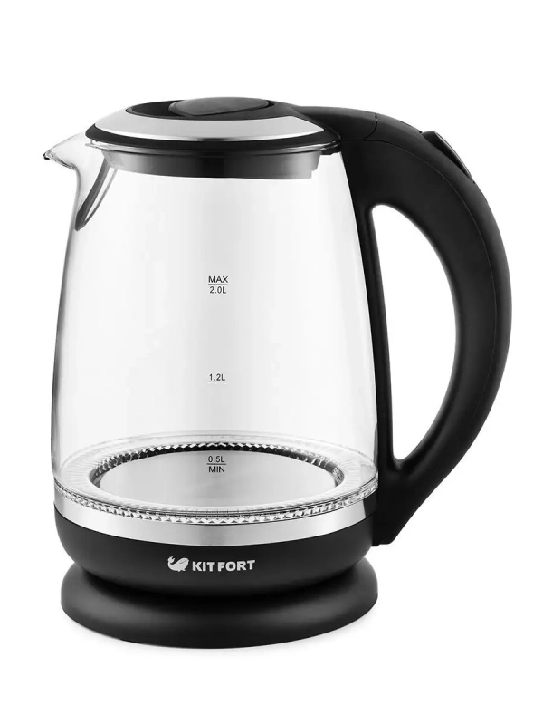 Чайник электрический стеклянный с подсветкой КТ-655 - 2 л Чайник электрический стеклянный с подсветкой КТ-655 - 2 л