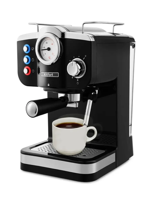 Кофеварка рожковая электрическая КТ-739 - 1100 Вт - 1.25 л Кофеварка рожковая электрическая КТ-739 - 1100 Вт - 1.25 л