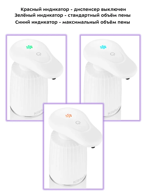 Диспенсер для мыла сенсорный КТ-2073 350 мл Диспенсер для мыла сенсорный КТ-2073 350 мл