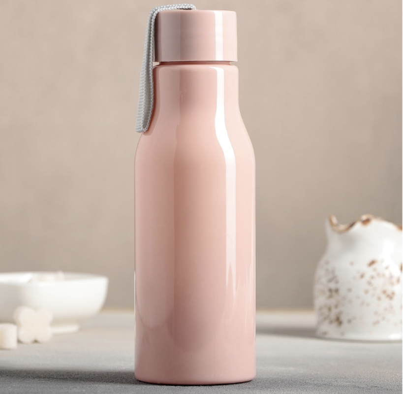 Бутылка для воды пластиковая «Фламинго», 450 мл, цвет розовый Бутылка для воды пластиковая «Фламинго», 450 мл, цвет розовый