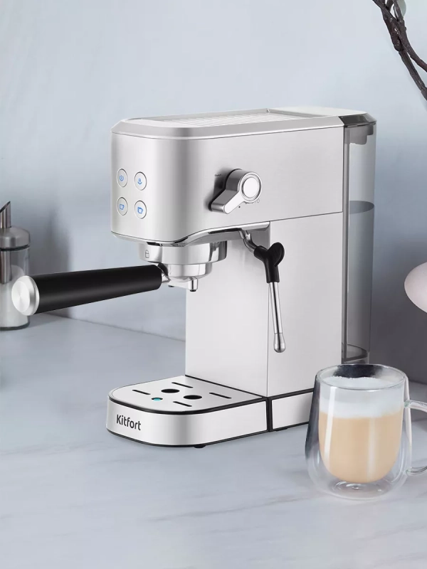 Кофеварка рожковая с капучинатором КТ-7294 - 1350 Вт Кофеварка рожковая с капучинатором КТ-7294 - 1350 Вт