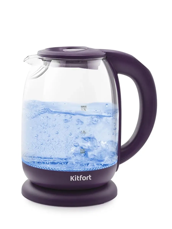 Чайник электрический стеклянный с подсветкой КТ-640 - 1.7 л Чайник электрический стеклянный с подсветкой КТ-640 - 1.7 л