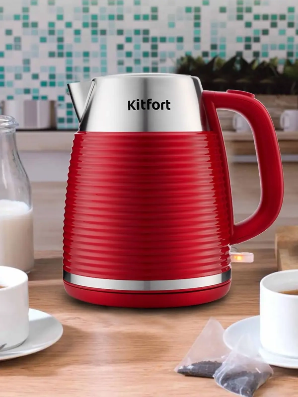 Чайник электрический металлический КТ-695 - 1.7 л Чайник электрический металлический КТ-695 - 1.7 л