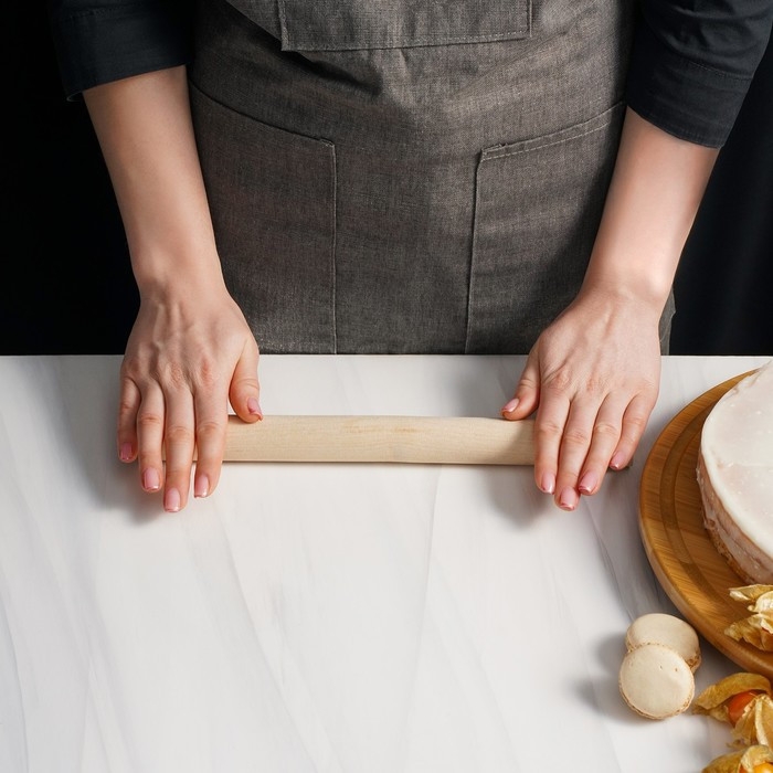 Скалка прямая Доляна, 30×3 см, берёза Скалка прямая Доляна, 30×3 см, берёза