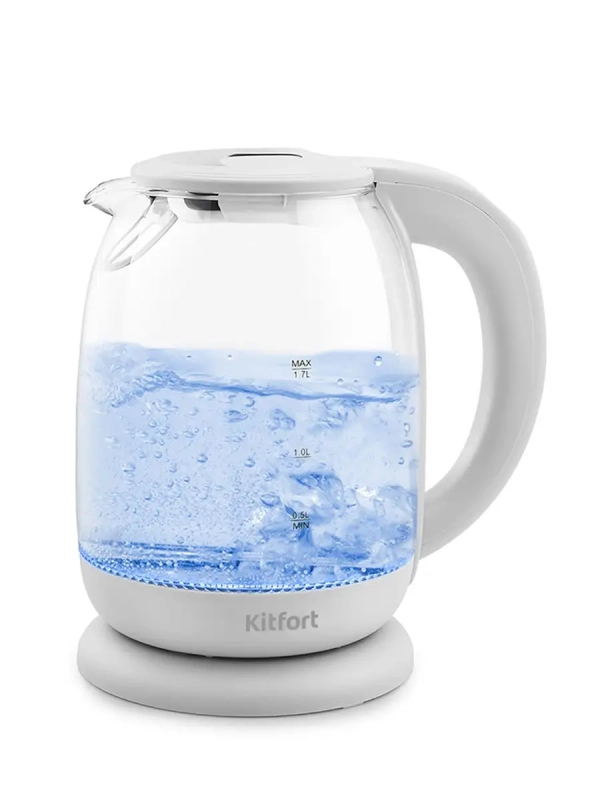 Чайник электрический стеклянный с подсветкой КТ-640 - 1.7 л Чайник электрический стеклянный с подсветкой КТ-640 - 1.7 л