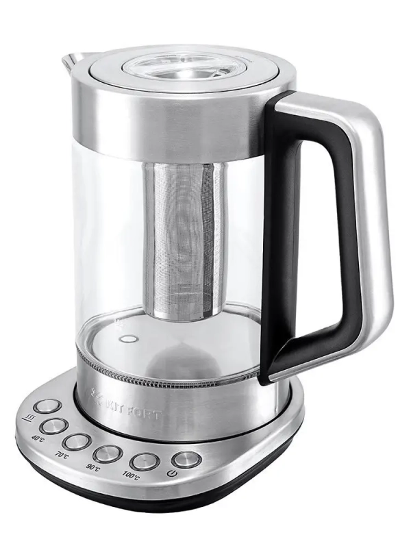 Чайник электрический стеклянный с подсветкой КТ-622 - 1.7 л