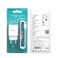 СЗУ BA20A USB на MicroUSB 2.1A Borofone (EU) черный