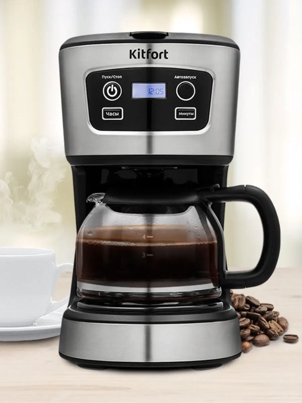 Кофеварка капельная электрическая 700 Вт - 0.7 л КТ-738 Кофеварка капельная электрическая 700 Вт - 0.7 л КТ-738