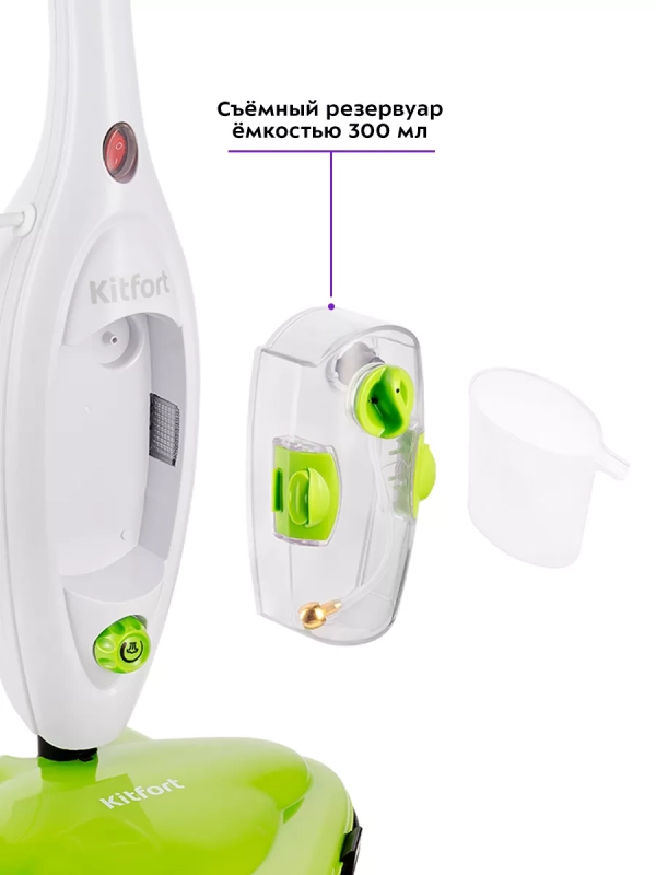 Паровая швабра с насадками КТ-1060 - 1300 Вт - 300 мл Паровая швабра с насадками КТ-1060 - 1300 Вт - 300 мл