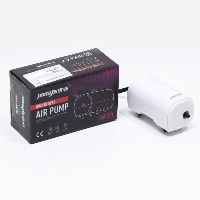 Компрессор воздушный JINGYE YE-911, бесшумный, 3 л/мин, 2 Вт Компрессор воздушный JINGYE YE-911, бесшумный, 3 л/мин, 2 Вт