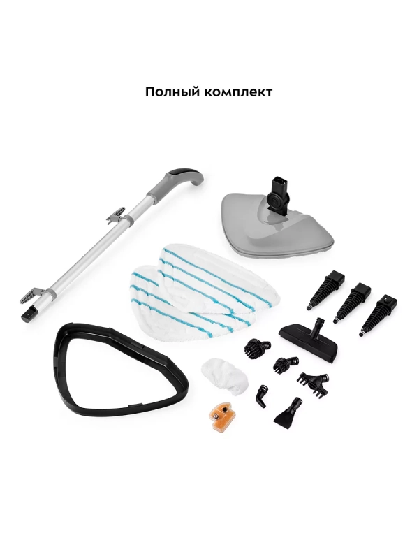 Паровая швабра с насадками КТ-1047 - 1500 Вт - 370 мл Паровая швабра с насадками КТ-1047 - 1500 Вт - 370 мл