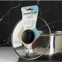 Крышка стеклянная для сковороды и кастрюли &laquo;Доляна&raquo;, d=22 см, нержавеющий обод, пластиковая ручка