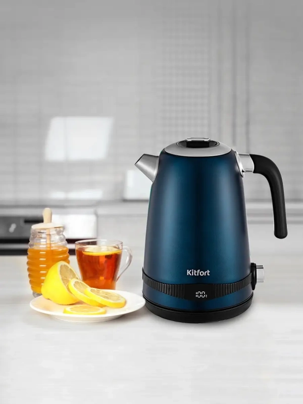 Чайник электрический металлический КТ-6121 - 1.7 л