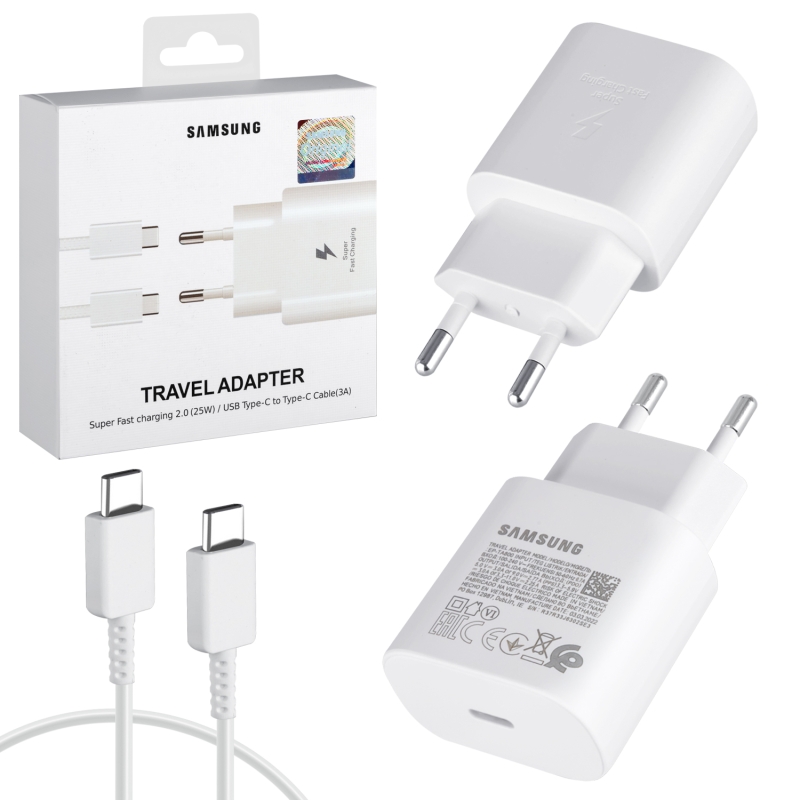 СЗУ Type-C Samsung Note 10 Super PD Fast Charging Set 25W белый СЗУ Type-C Samsung Note 10 Super PD Fast Charging Set 25W белый