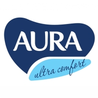 Влажная туалетная бумага AURA ULTRA COMFORT с крышкой, цвет микс,  50 шт