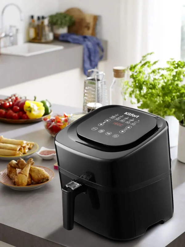 Аэрогриль электрический с поддоном КТ-2215 - 4.5 л Аэрогриль электрический с поддоном КТ-2215 - 4.5 л