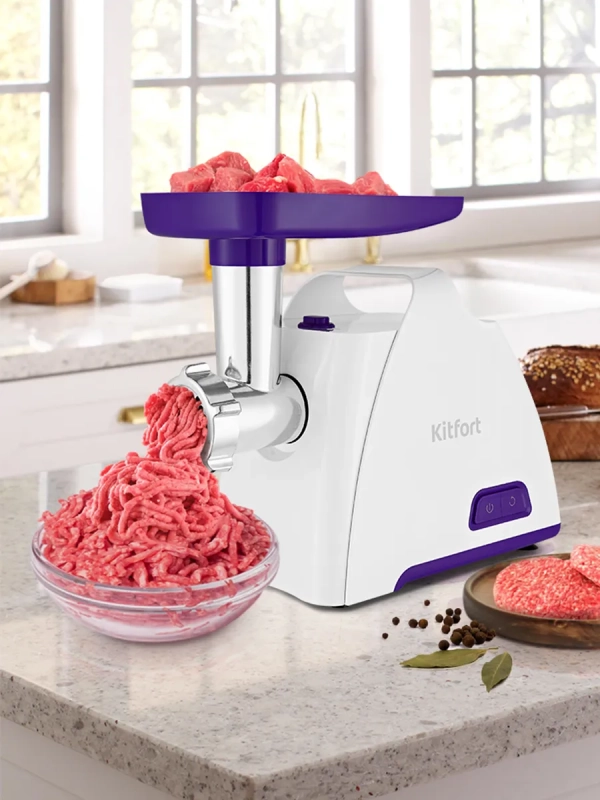 Мясорубка электрическая с насадками КТ-2112 - 1300 Вт Мясорубка электрическая с насадками КТ-2112 - 1300 Вт