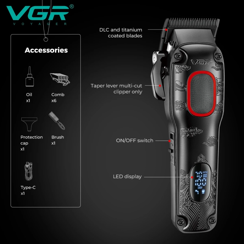 Машинка для стрижки волос VGR V-016 Синяя Машинка для стрижки волос VGR V-016 Синяя