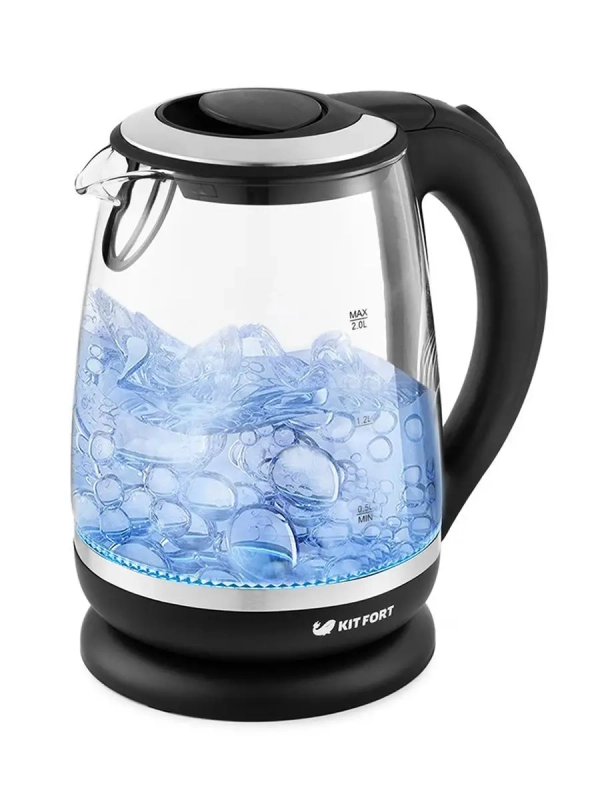 Чайник электрический стеклянный с подсветкой КТ-655 - 2 л Чайник электрический стеклянный с подсветкой КТ-655 - 2 л