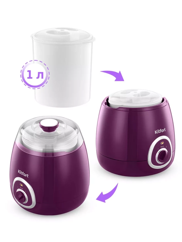 Йогуртница с баночкой электрическая КТ-6398 - 15 Вт Йогуртница с баночкой электрическая КТ-6398 - 15 Вт
