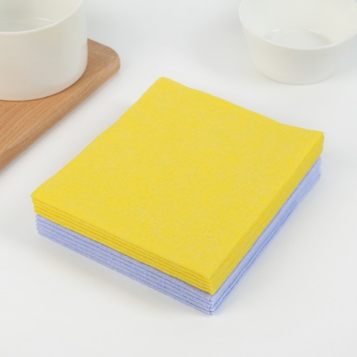 Набор салфеток универсальных Доляна, тряпки для уборки, 30×34 см, 10 шт, плотность 80 г/м², цвет МИКС Набор салфеток универсальных Доляна, тряпки для уборки, 30×34 см, 10 шт, плотность 80 г/м², цвет МИКС