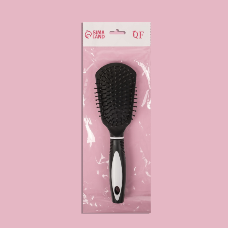 Расчёска массажная, 6,5 × 24 см, цвет чёрный/белый Расчёска массажная, 6,5 × 24 см, цвет чёрный/белый