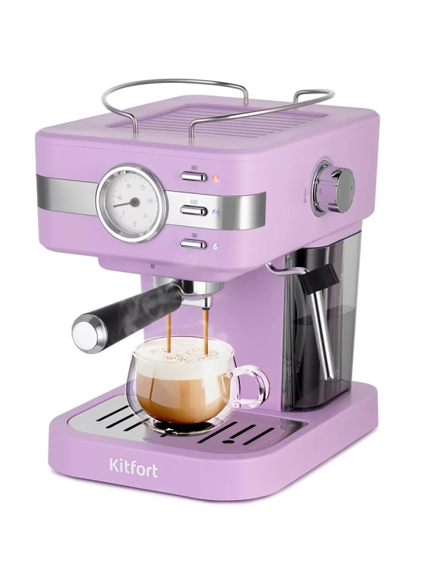 Кофеварка рожковая с капучинатором КТ-7258 - 1050 Вт Кофеварка рожковая с капучинатором КТ-7258 - 1050 Вт