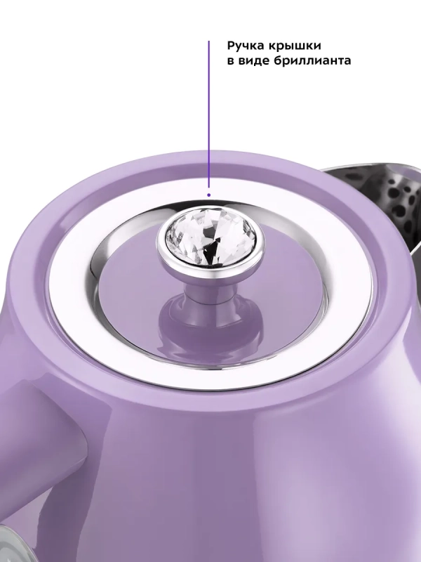 Чайник электрический металлический КТ-6147 - 1.7 л Чайник электрический металлический КТ-6147 - 1.7 л