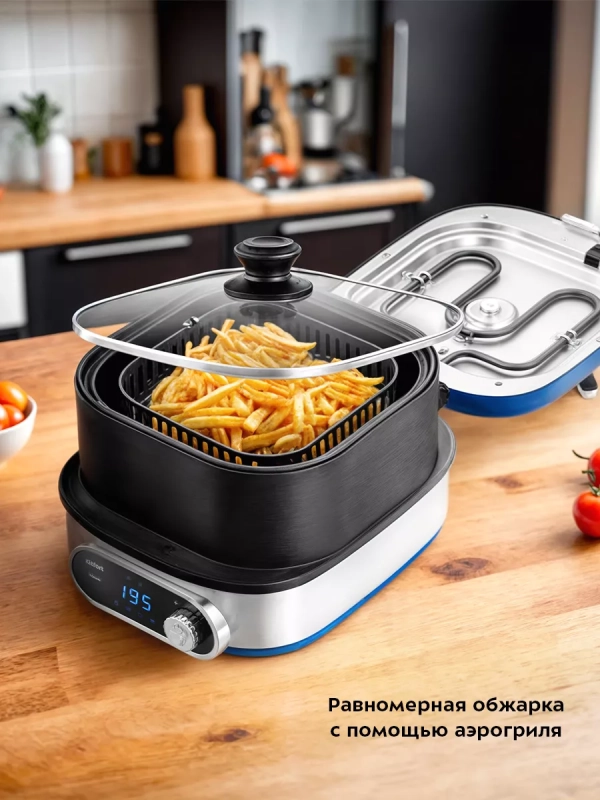 Электросковорода сковорода антипригарная КТ-6304 (3 в 1) Электросковорода сковорода антипригарная КТ-6304 (3 в 1)