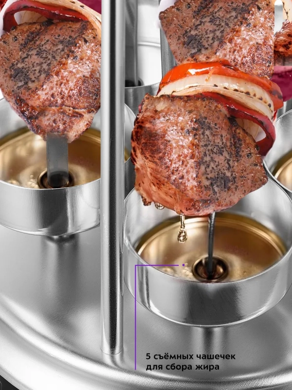 Электрошашлычница для дома КТ-1406 - 900 Вт Электрошашлычница для дома КТ-1406 - 900 Вт