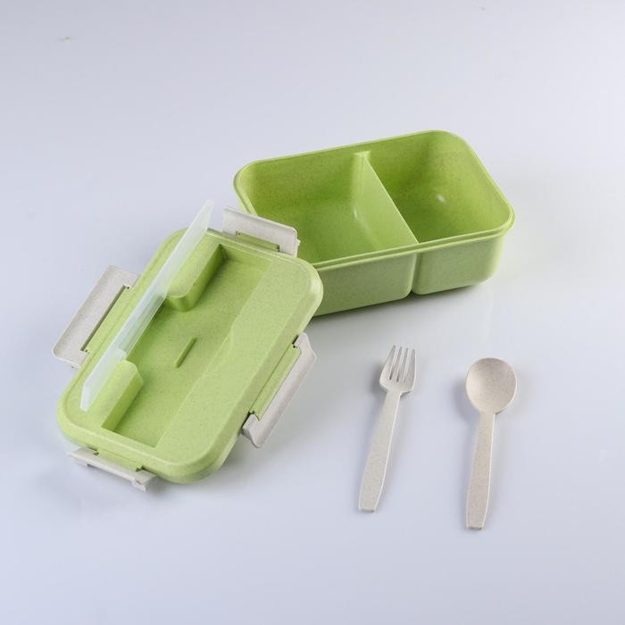 Ланч бокс с отделениями для еды, контейнер для еды, 1.1 л, 21.5 х 7.6 х 15 см, цвет серый Ланч бокс с отделениями для еды, контейнер для еды, 1.1 л, 21.5 х 7.6 х 15 см, цвет серый