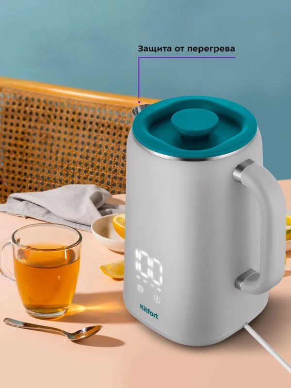 Чайник электрический с термодатчиком КТ-6687 - 1.7 л