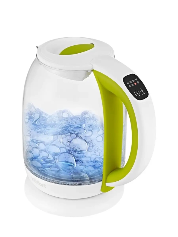 Чайник электрический стеклянный с подсветкой КТ-6140 - 1.7 л Чайник электрический стеклянный с подсветкой КТ-6140 - 1.7 л