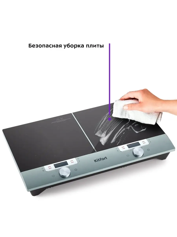 Электрическая настольная плита 2 конфорки КТ-155 Электрическая настольная плита 2 конфорки КТ-155